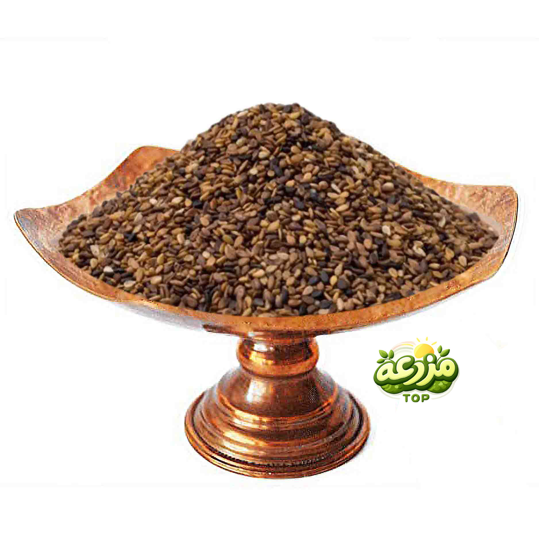 کنجد قهوه ای